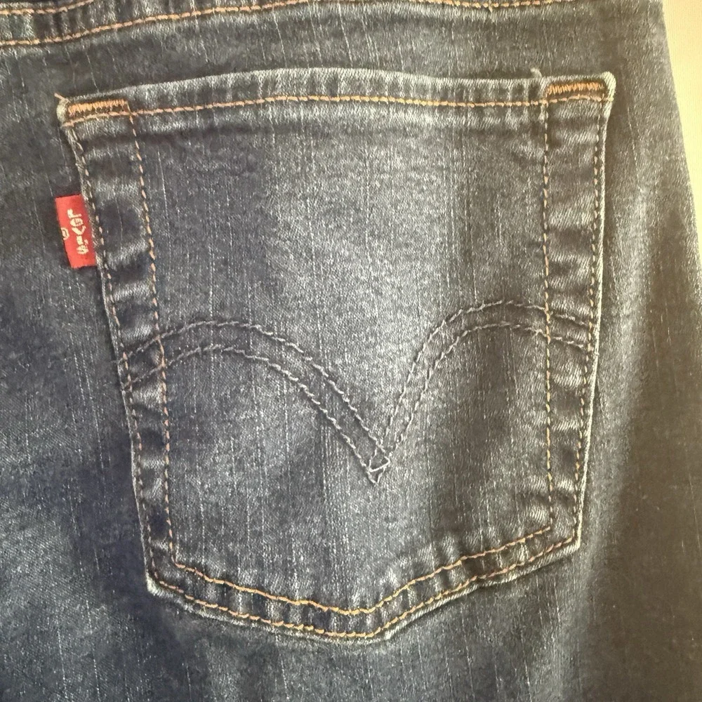 Levis 512 Perfectly Slimming Boot Cut Jeans Women 8M‎ Blue Denim 27X28